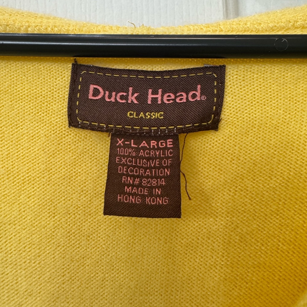 *SOLD* Duck Head Butter Yellow Pullover Hooded Sweater - Picture 3 of 3